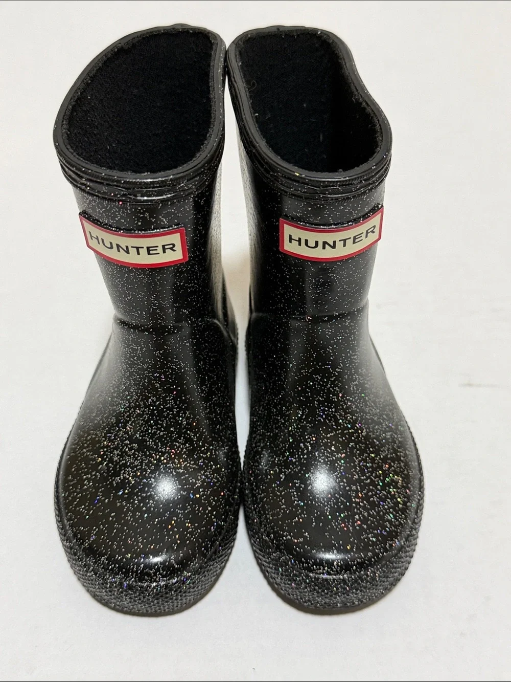 Hunter Black Glitter Classic Rain Boots - Little Kids/Toddler Size 5/6